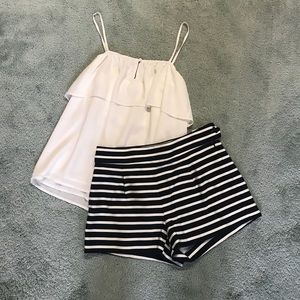 J. Crew High Waist Striped Shorts